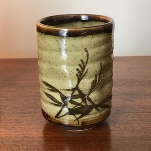 Handleless Mug Handmade Hand Painted